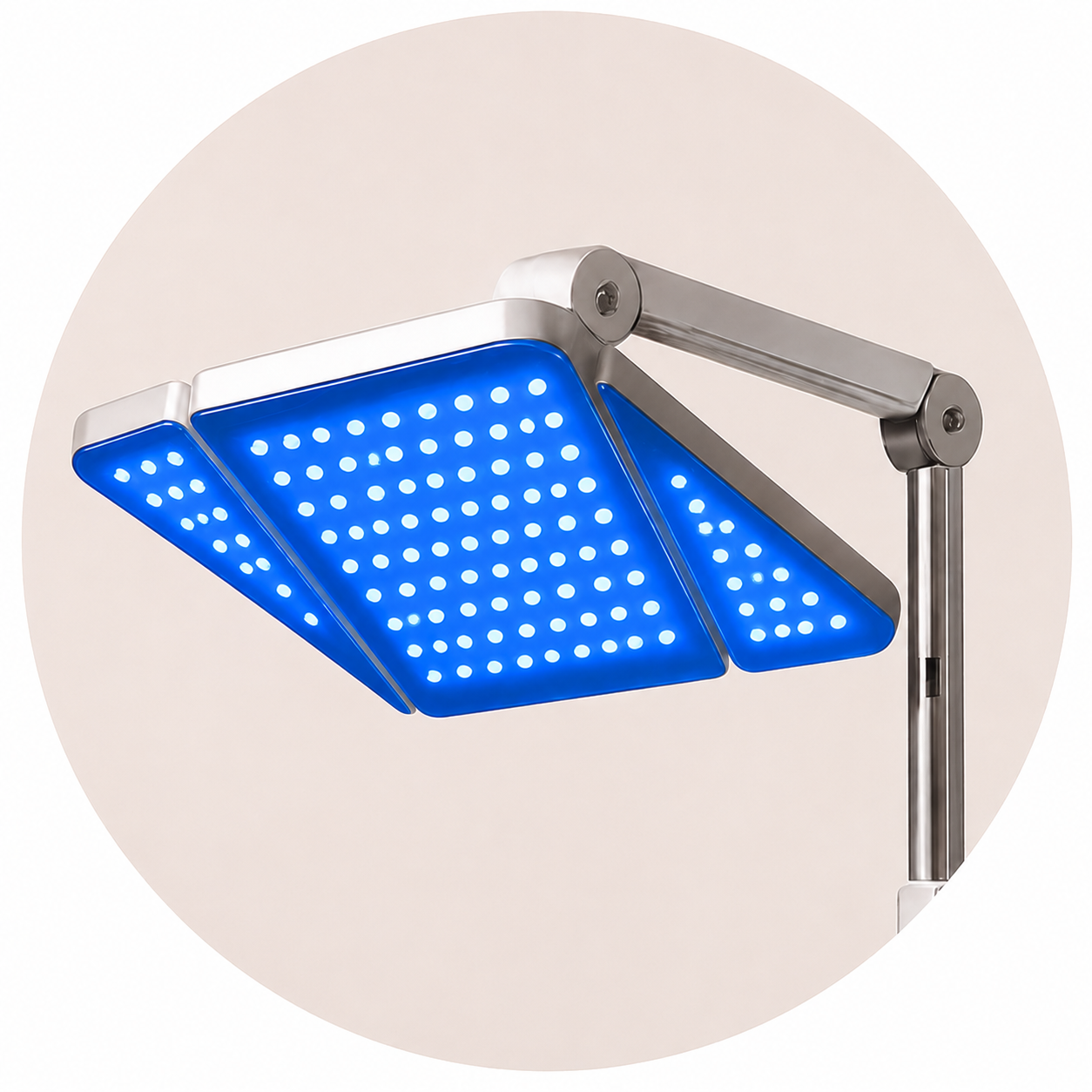 Blue LED light therapy targeting acne-causing bacteria