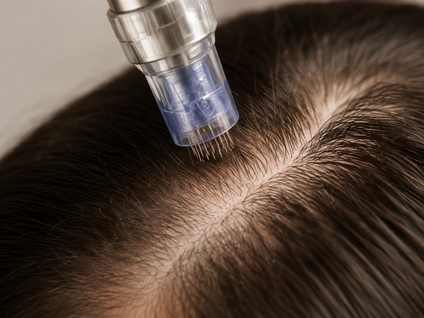 Hair Density Support — microneedling treatment area